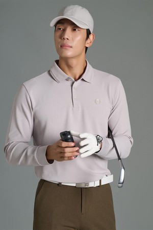 남성 소프트 터치 솔리드 티셔츠 - 라이트 그레이_GREY-a