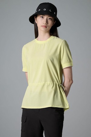 여성 메쉬 긴기장 아노락 티셔츠 - 레몬_YELLOW-a