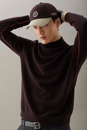 남성 캐시미어 풀오버 - 브라운_BROWN-a