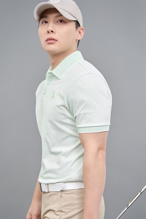 남성 홀메쉬 반팔 티셔츠 - 라이트 그린_GREEN-a