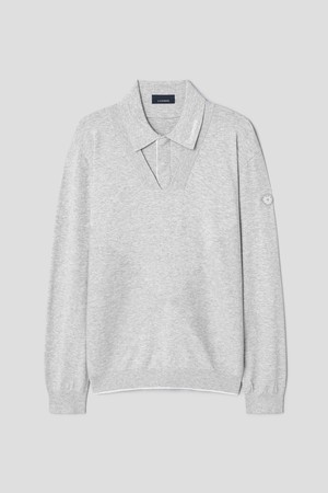 [란스미어 골프] [Golf] 남성 에리 변형 티칼라  라이트 그레이 (LA5851L522)_GREY-a