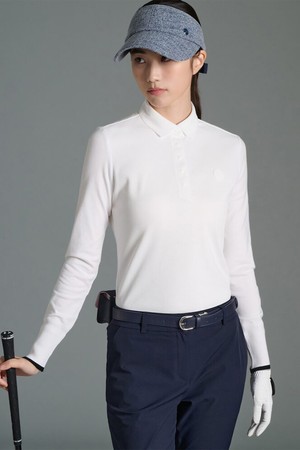 여성 니트 하이브리드 긴소매 티셔츠 - 화이트(BJ5941A431)_WHITE-a