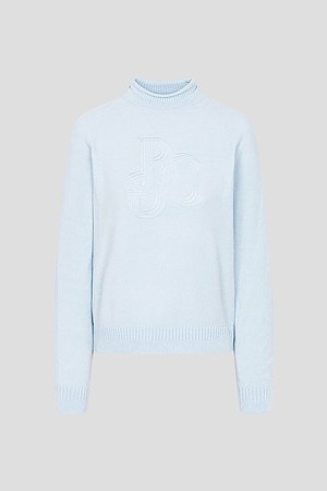 여성 원포인트 이중넥 풀오버  스카이 블루 (BJ5X51A33Q)_BLUE-a