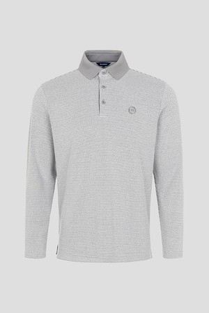 남성 약기모 하운드투스 잔패턴 칼라 티셔츠  그레이 (BJ5941B153)_GREY-a