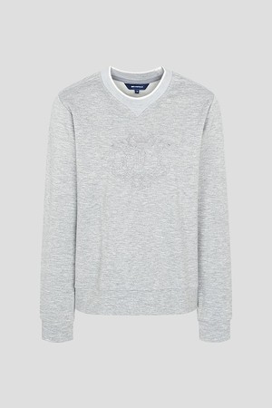 여성 원포인트 블루종핏 긴소매 티셔츠  그레이_GREY-a