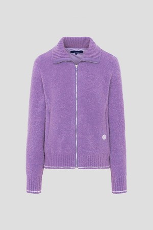 여성 방풍 풀집 카디건  라벤더_PURPLE-a