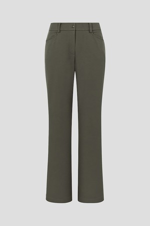 여성 혼방 핏업 부츠컷 팬츠  카키_GREEN-a