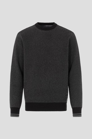 남성 텍스처 패턴 방풍 풀오버  애쉬_GREY-a