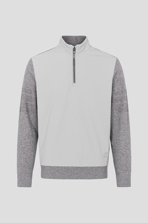 남성 우븐 하이브리드 니트 반집업  그레이_GREY-a