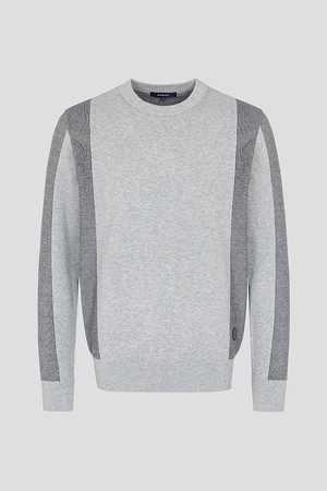 남성 사이드 스트라이프 패턴 풀오버  그레이_GREY-a