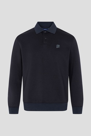 남성 맨투맨 칼라 티셔츠  네이비_NAVY-a