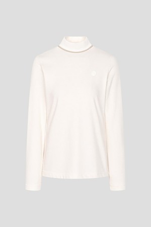 여성 기모 칼라 긴소매 티셔츠 - 아이보리(BJ5X41A380)_IVORY-a