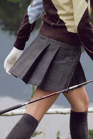 여성 혼방 체크 큐롯 - 애쉬(BJ5X26A534)_GREY-a