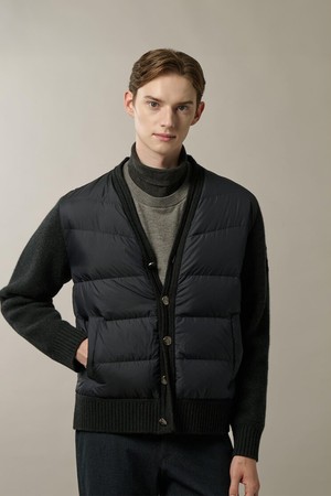 [란스미어 골프] [Golf] 남성 골프 다운 가디건  네이비 (LA5951L56R)_NAVY-a