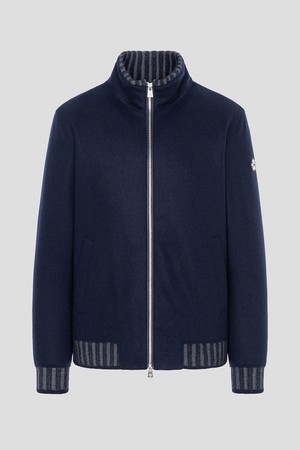 [란스미어 골프] [Golf] 남성 캐시미어 저지 블루종  네이비 (LA5938L53R)_NAVY-a