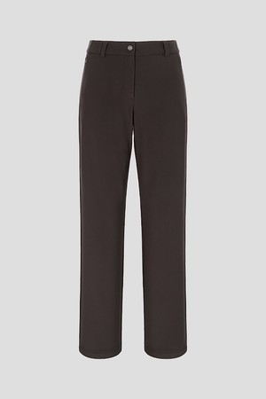 여성 본딩기모 스트레이트 팬츠 - 브라운(BJ5X21A46D)_BROWN-a