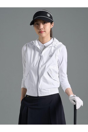 [빈폴골프][B_under] 여성 발수 후드 메쉬안감 베스트 - 화이트(BJ6136L021)-a