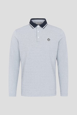 [빈폴골프]남성 투톤 피케 긴소매 칼라티셔츠 - 그레이(BJ6241B113)_GREY-a