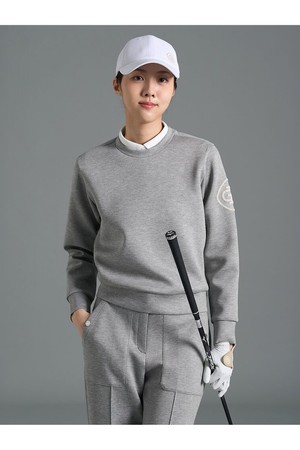 [빈폴골프] 여성 라운드넥 블루종핏 긴소매 티셔츠 - 그레이 (BJ6241A053)_GREY-a