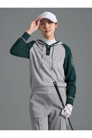 [빈폴골프] 여성 후드 긴소매 풀오버 - 그린 (BJ6251A05M)_GREEN-a