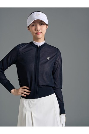 [빈폴골프]여성 시어 풀집 카디건 - 네이비(BJ6351A07R)_NAVY-a