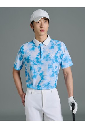 [빈폴골프] [B_under] 남성 클라우디 패턴 티셔츠  스카이 블루 (BJ6442M35Q)_BLUE-a