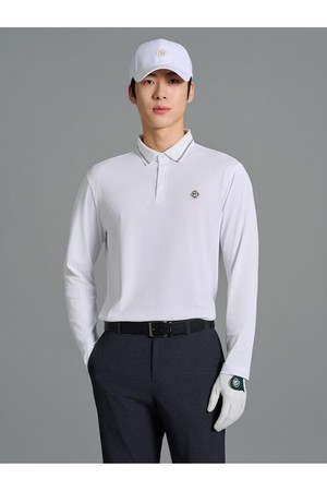 [빈폴골프] [HERITAGE] 남성 냉감 피케 긴소매 티셔츠  화이트 (BJ6441B141)_WHITE-a