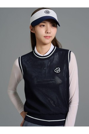 [빈폴골프] 여성 스카시 니트 베스트  네이비 (BJ6451A12R)_NAVY-a