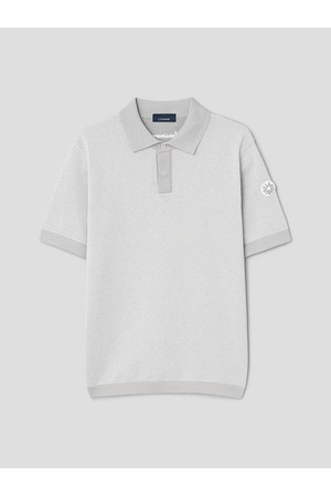 [란스미어 골프] [Golf] 남성 이중우수 티칼라 스웨터  라이트 그레이 (LA6351L582)_GREY-a