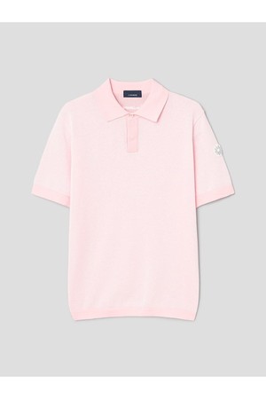 [란스미어 골프] [Golf] 남성 이중우수 티칼라 스웨터  핑크 (LA6351L58X)_PINK-a