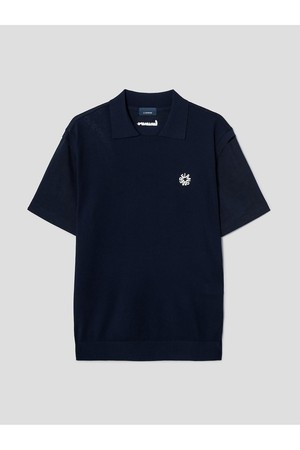 [란스미어 골프] [Golf] 남성 레이어드 룩 티칼라 스웨터  네이비 (LA6351L56R)_NAVY-a