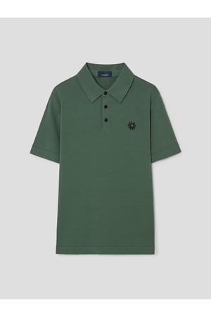 [란스미어 골프] [Golf] 남성 스포티 기본 티칼라 스웨터  카키 (LA6351L57H)_GREEN-a