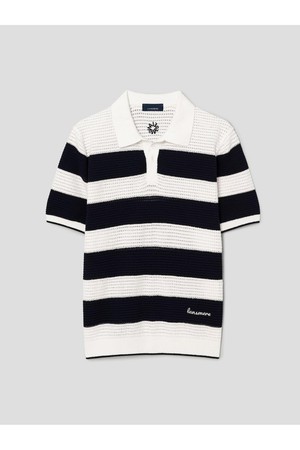 [란스미어 골프] [Golf] 남성 볼드 스트라이프 스웨터  네이비 (LA6351L55R)_NAVY-a