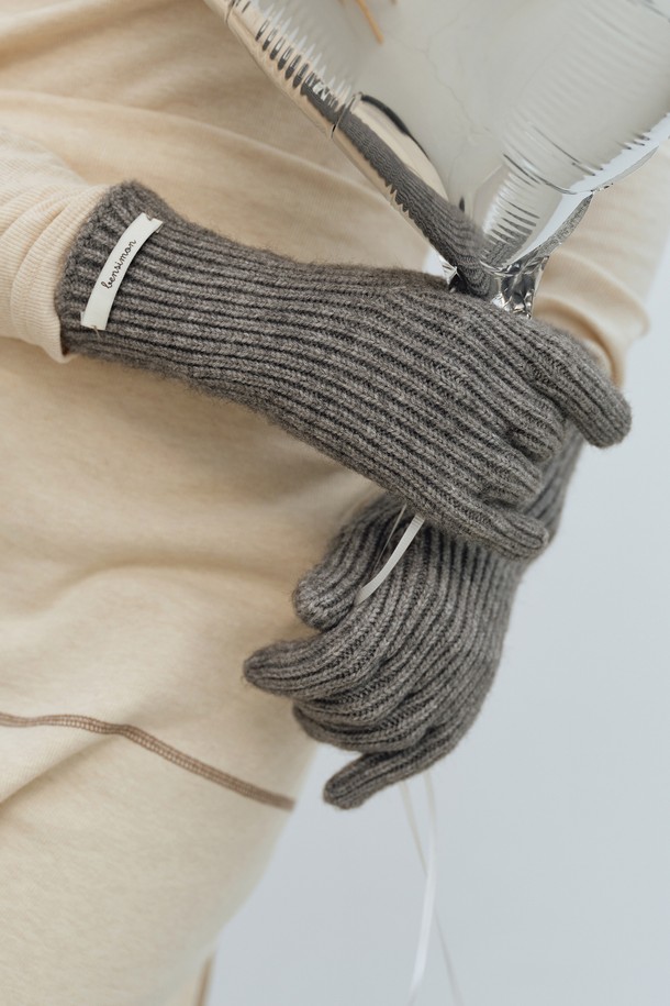 BENSIMON - 장갑 - [24FW] FINGER HOLE GLOVES - GREY