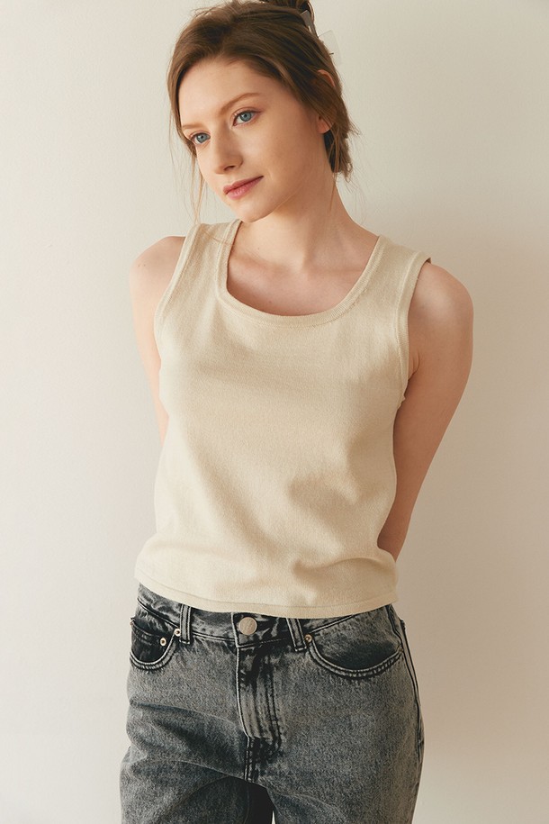 BENSIMON - 스웨터 - [22SS] KNIT SLEEVELESS - IVORY