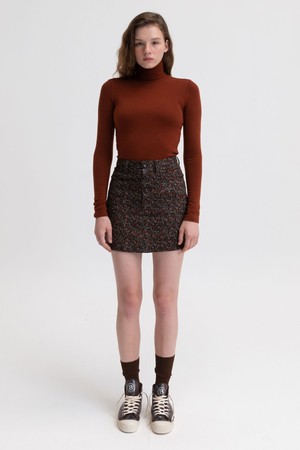 [22FW] BUTTON UP SKIRT - BROWN