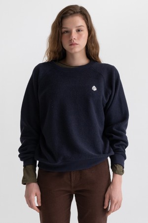 [22FW] BASIC RAGLAN SWEATSHIRT - NAVY