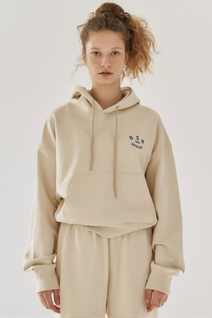 BSM ESSENTIAL CROP HOODY - CREAM