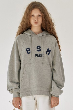 BSM ESSENTIAL PATCH LOGO HOODY - GREY