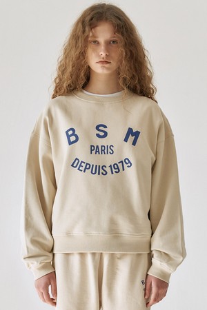 BSM ESSENTIAL LOGO SWEATSHIRT - CREAM