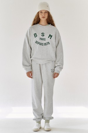 BSM ESSENTIAL LOGO SWEATPANTS - MELANGE GREY