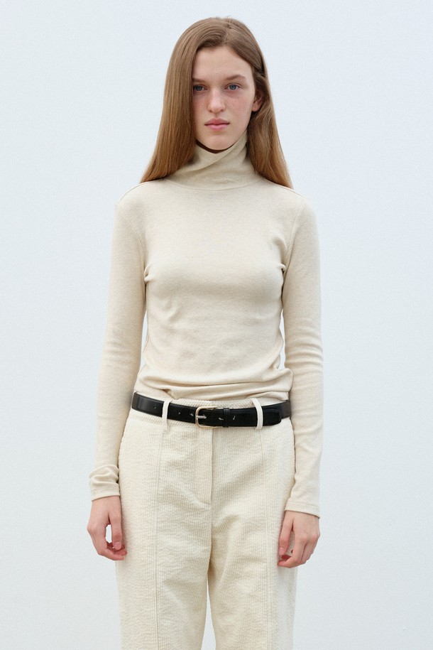 BENSIMON - 스웨터 - [23FW] SLIM-FIT TURTLE NECK TOP - BROWN