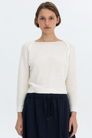 BOUCLE KNIT PULL OVER - IVORY