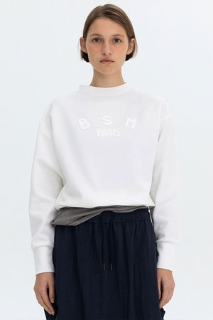 PATCH LOGO SWEATSHIRT - WHITE