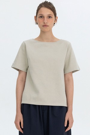 SIGNATURE LABEL FLAT TEE - LIGHT KHAKI