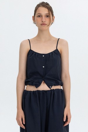 CRISPY STRING SLEEVELESS - NAVY