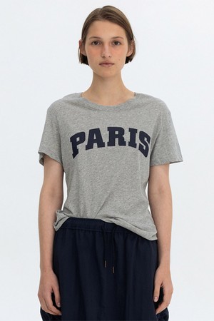 PARIS LOGO HALF SLEEVE - GREY