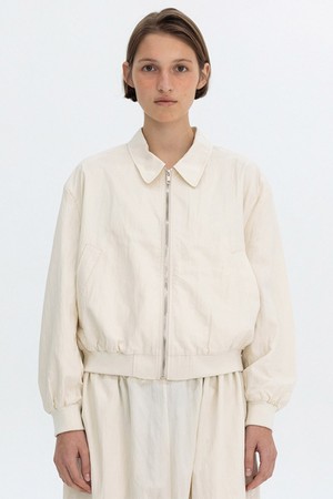 CRISPY BLOUSON JACKET - IVORY