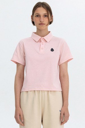 EMBLEM PATCH POLO TEE - PINK