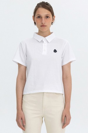 EMBLEM PATCH POLO TEE - WHITE